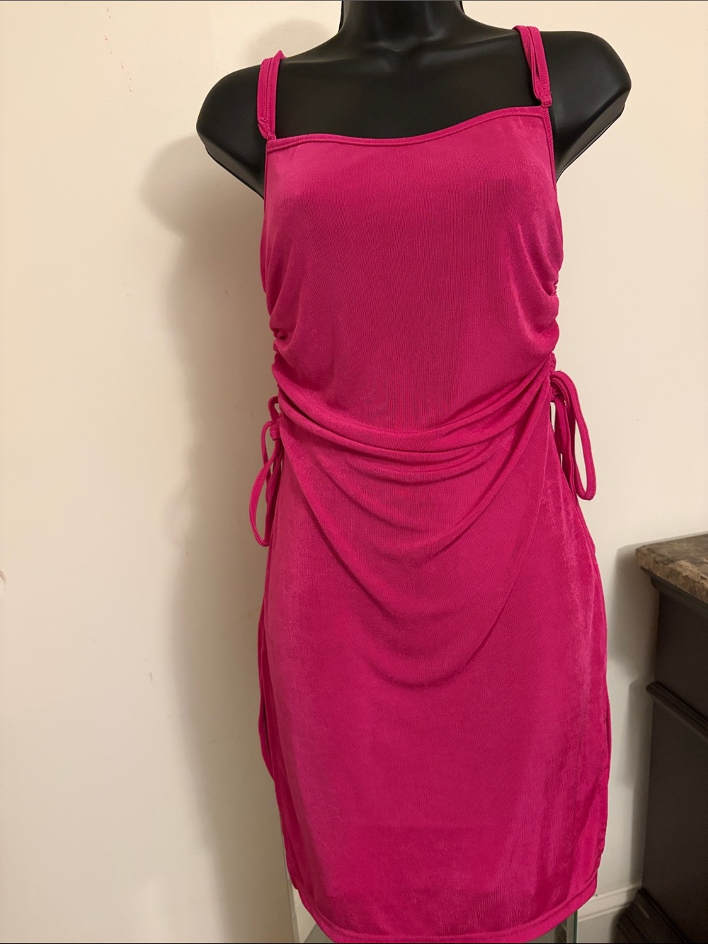 Women’s Fuchsia Ruched Tank Dress